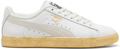 PUMA Clyde Vintage Sneakers, White/Light Straw/Warm White 394687_04