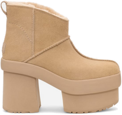 UGG New Heights Platform Mini-laars in Brown Mustard Seed 1157910-MDSD