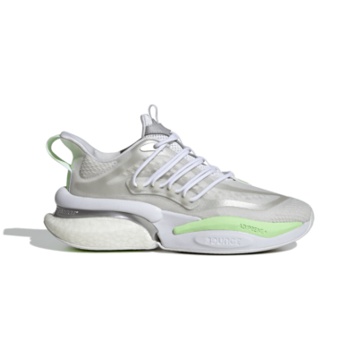 adidas Alphaboost V1 Cloud White Silver Metallic Green Spark (Women’s) IG3727