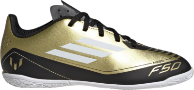 adidas F50 Club Indoor Messi Gold Metallic Cloud White Core Black (GS) IG9326