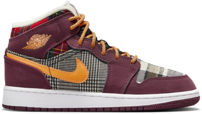 Jordan 1 Mid SE Plaid (GS) FD5460-608