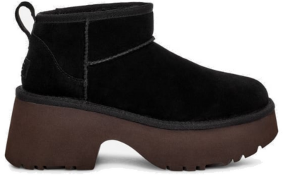 UGG Classic Ultra Mini New Heights-laars in Black Black 1158311-BLK