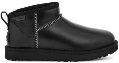 UGG Classic Ultra Mini Leather Regenerate-laars in Black Black 1163490-BLK