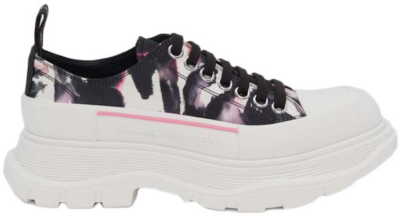 Alexander McQueen Watercolour Graffiti Tread Slick White Black Pink (Women’s) 733065W4PM18893