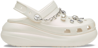 Crocs Crush Jeweled Klompen Unisex Chalk Chalk 210457-0WV-M7W9