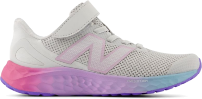 New Balance Kinderen Fresh Foam Arishi v4 Bungee Lace with Top Strap in Grijs, Synthetic, Grijs PAARIGR4