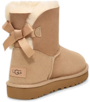 UGG Mini Bailey Bow II-laars voor dames  in Beige Sand 1016501-SAN