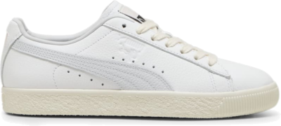 PUMA Clyde Leather Sneakers Unisex, White/Silver Mist/Frosted Ivory 398703_02