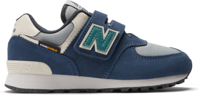 New Balance Kinderen 574 HOOK & LOOP in Grijs, Leather, Grijs PV574SOA