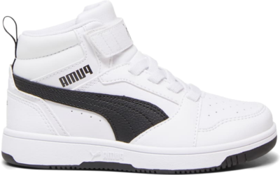 PUMA Rebound V6 Mid Sneakers Kids, White/Black White,Black 393832_02