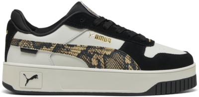 Women’s Puma Carina Street Snake Chic Sneakers, Gray, Size 35.5, Vapor Gray,Black,Gold 401611_02