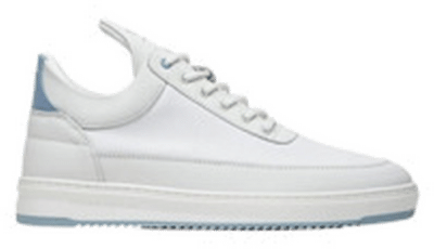 Low Top Tech Crumbs White / Light Blue Filling Pieces ; White ; Heren White