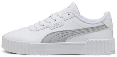 Women’s Puma Carina 3.0 Aqua Metallics Sneakers, White, Size 35.5, White,Silver 400722_01