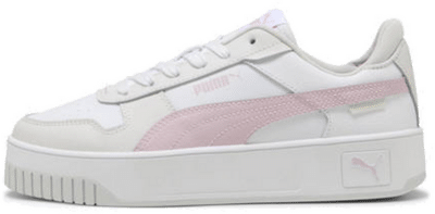 Women’s Puma Carina Street Sneakers, White, Size 35.5, White,Rose Mauve,Feather Gray 389390_46