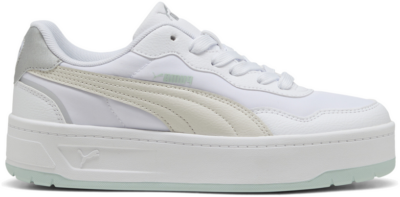 Women’s Puma Court Lally Skye Aqua Metallics Sneakers, White, Size 39,  401613_01