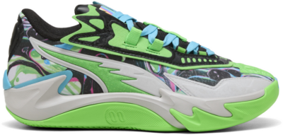 Puma Scoot Zeros II 2K Basketball Youth, Blue, Size 35.5, Bright Aqua,Feather Gray 311362_01