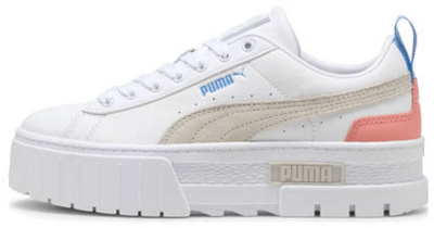 Women’s Puma Mayze Sneakers, White, Size 35.5, White,Pink Fruit 381983_50