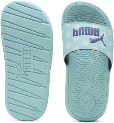 Puma Cool Cat 2.0 Daisies Slides Kids, Blue, Size 34.5,  400907_02